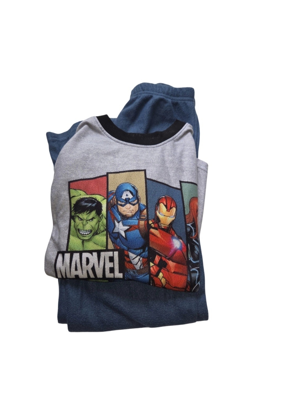 Marvel Kids Blue Grey Superhero Pajama Set